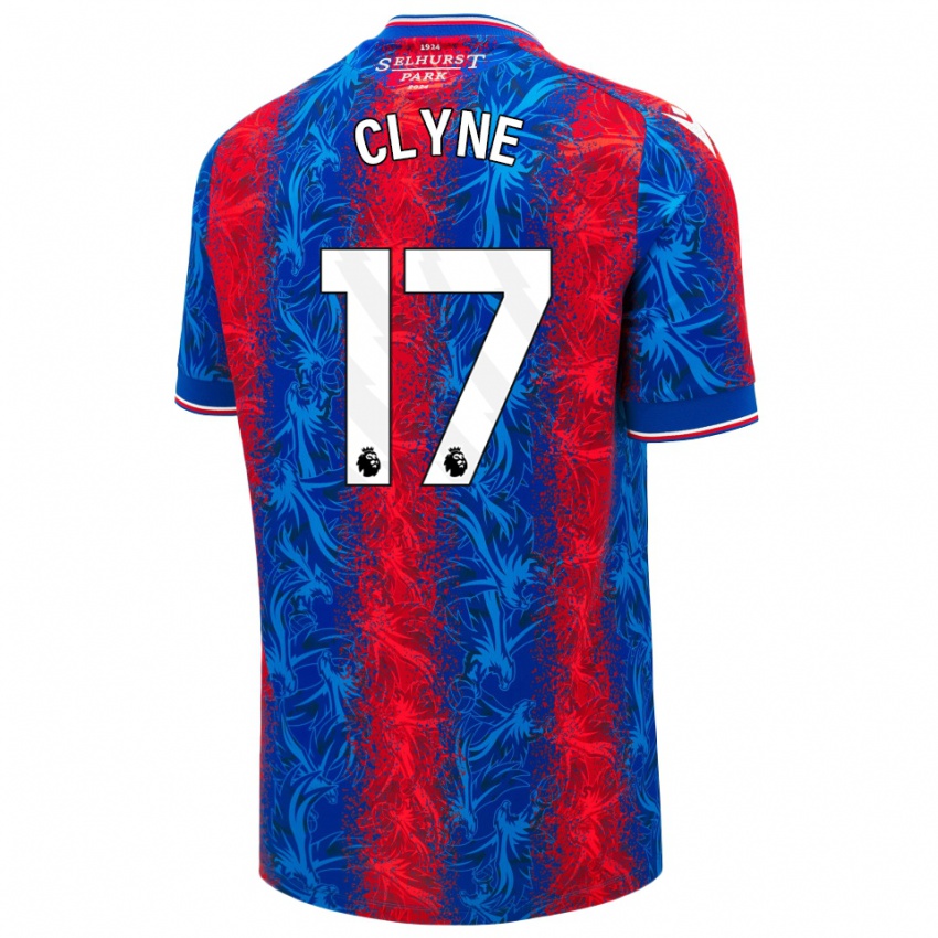 Niño Camiseta Nathaniel Clyne #17 Rayas Rojas Y Azules 1ª Equipación 2024/25 La Camisa México