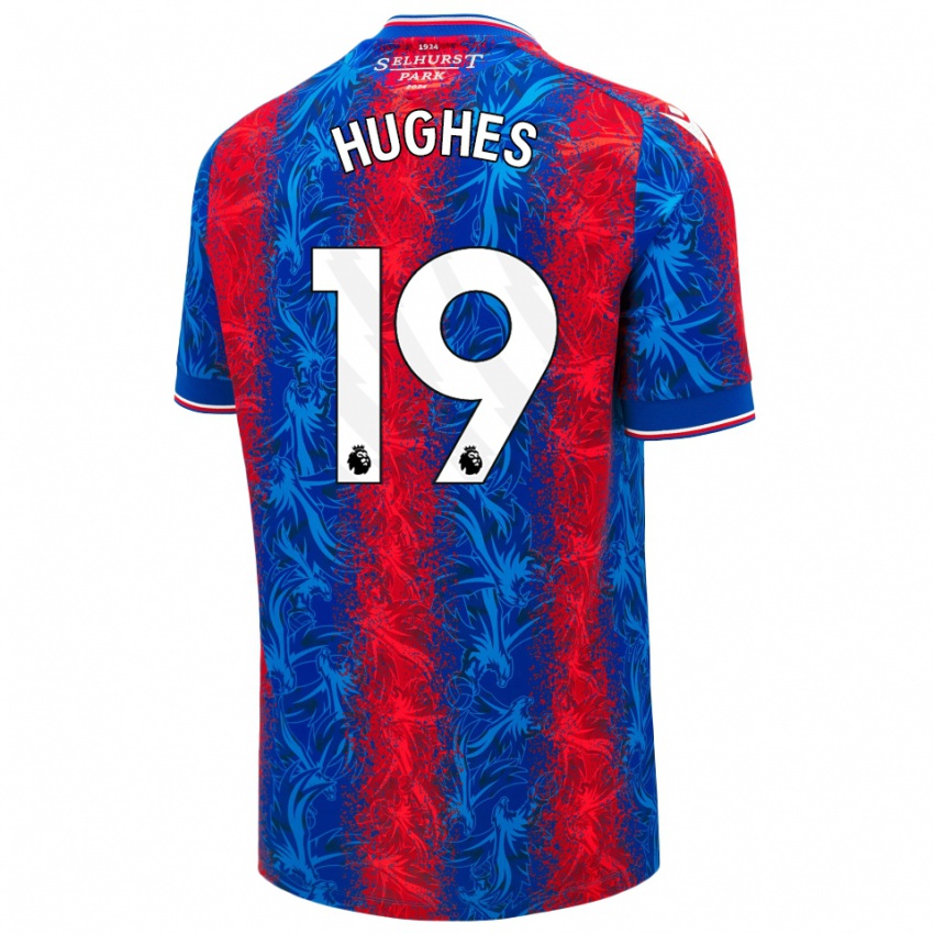 Niño Camiseta Will Hughes #19 Rayas Rojas Y Azules 1ª Equipación 2024/25 La Camisa México