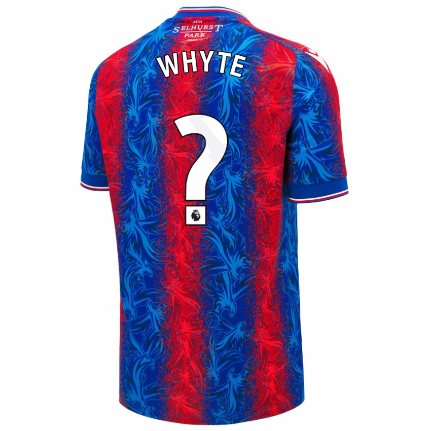 Niño Camiseta Tyler Whyte #0 Rayas Rojas Y Azules 1ª Equipación 2024/25 La Camisa México