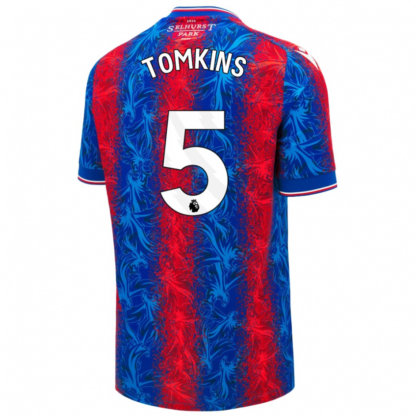 Niño Camiseta James Tomkins #5 Rayas Rojas Y Azules 1ª Equipación 2024/25 La Camisa México