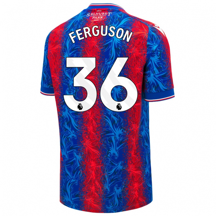 Niño Camiseta Nathan Ferguson #36 Rayas Rojas Y Azules 1ª Equipación 2024/25 La Camisa México