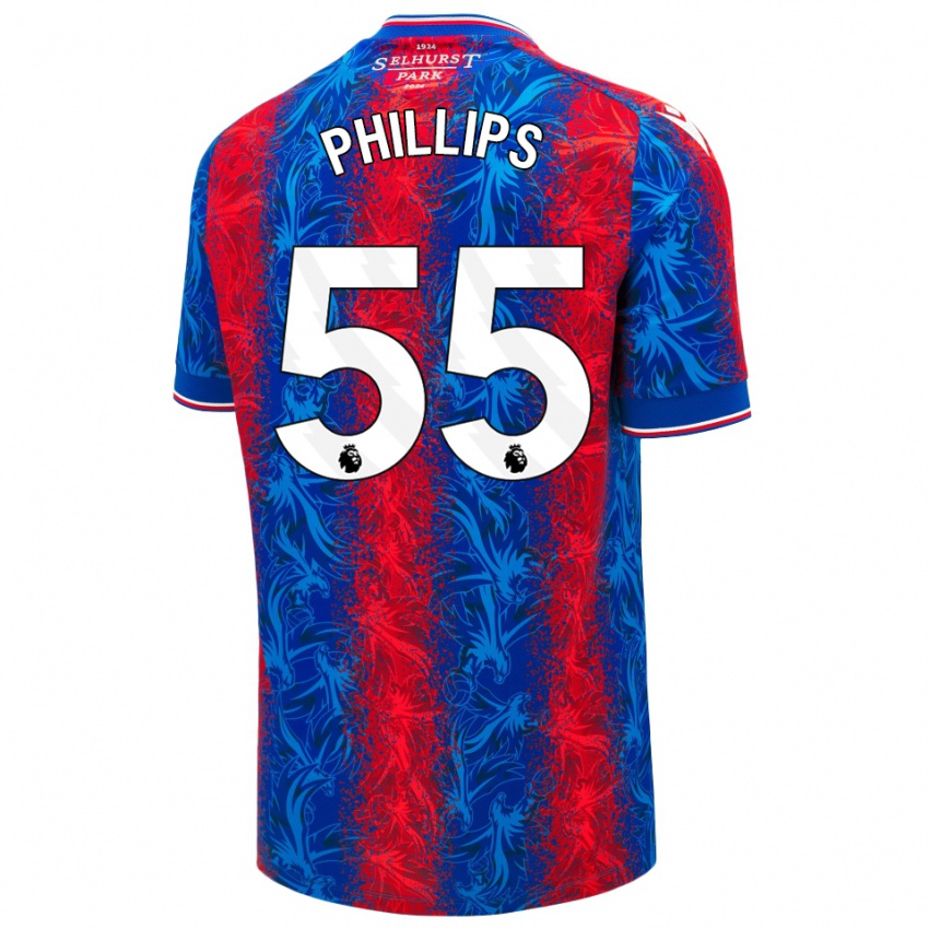 Niño Camiseta Killian Phillips #55 Rayas Rojas Y Azules 1ª Equipación 2024/25 La Camisa México