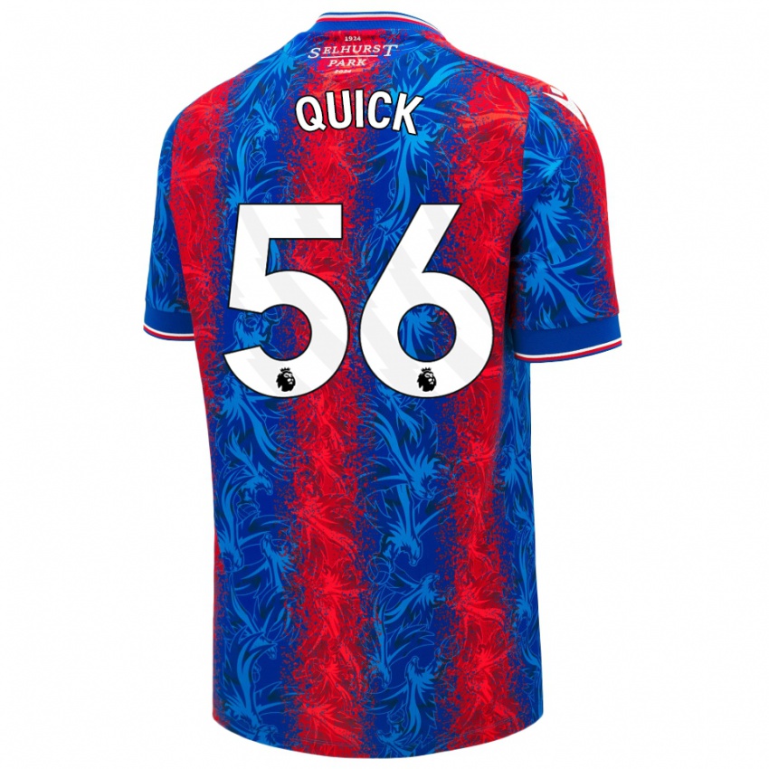 Niño Camiseta Daniel Quick #56 Rayas Rojas Y Azules 1ª Equipación 2024/25 La Camisa México