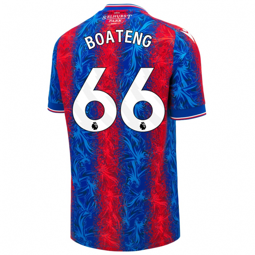 Niño Camiseta David Boateng #66 Rayas Rojas Y Azules 1ª Equipación 2024/25 La Camisa México