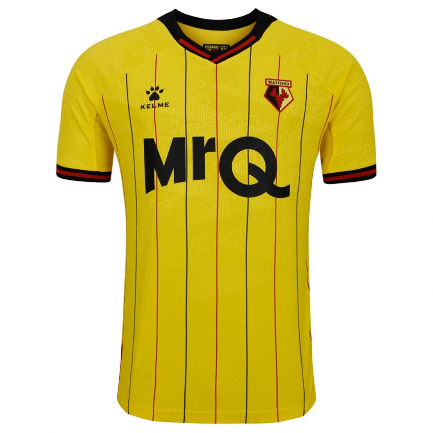 Niño Camiseta Raul Vancea #0 Amarillo Negro 1ª Equipación 2024/25 La Camisa México