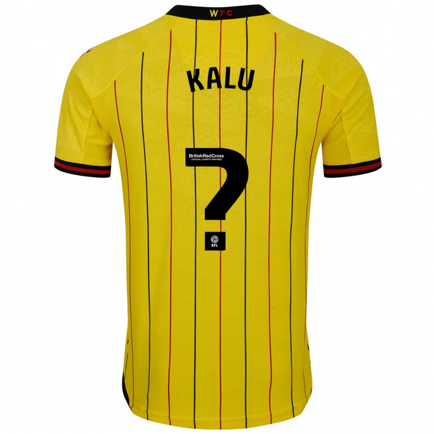 Niño Camiseta Samuel Kalu #0 Amarillo Negro 1ª Equipación 2024/25 La Camisa México