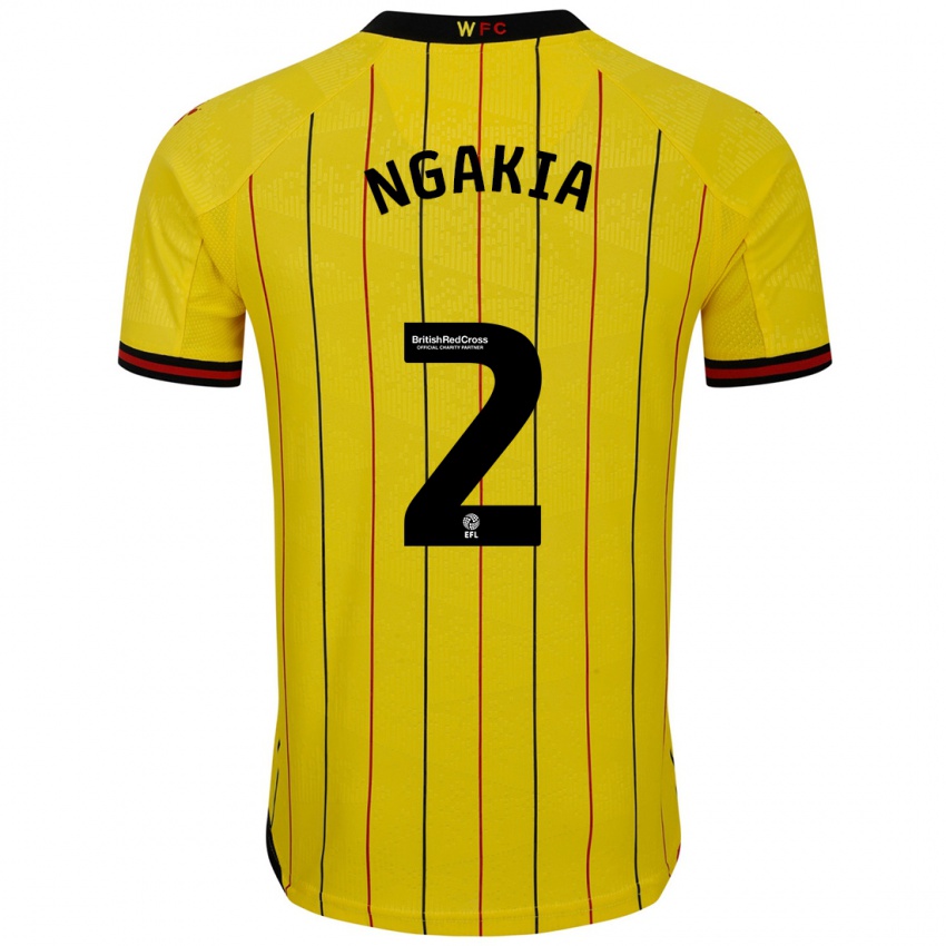 Niño Camiseta Jeremy Ngakia #2 Amarillo Negro 1ª Equipación 2024/25 La Camisa México