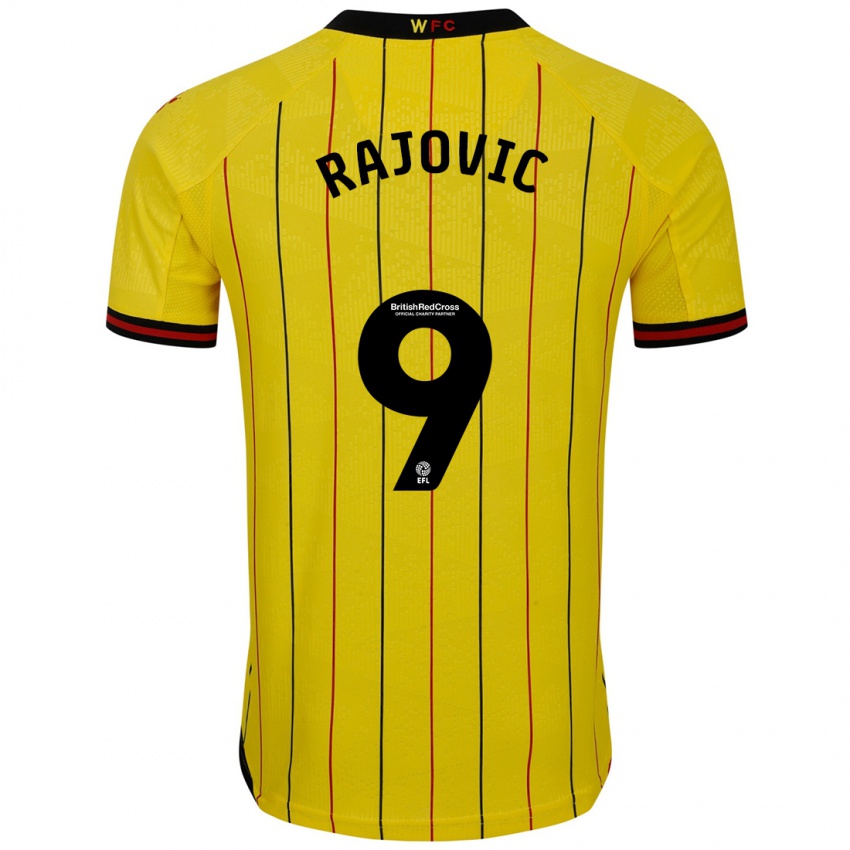 Niño Camiseta Mileta Rajovic #9 Amarillo Negro 1ª Equipación 2024/25 La Camisa México