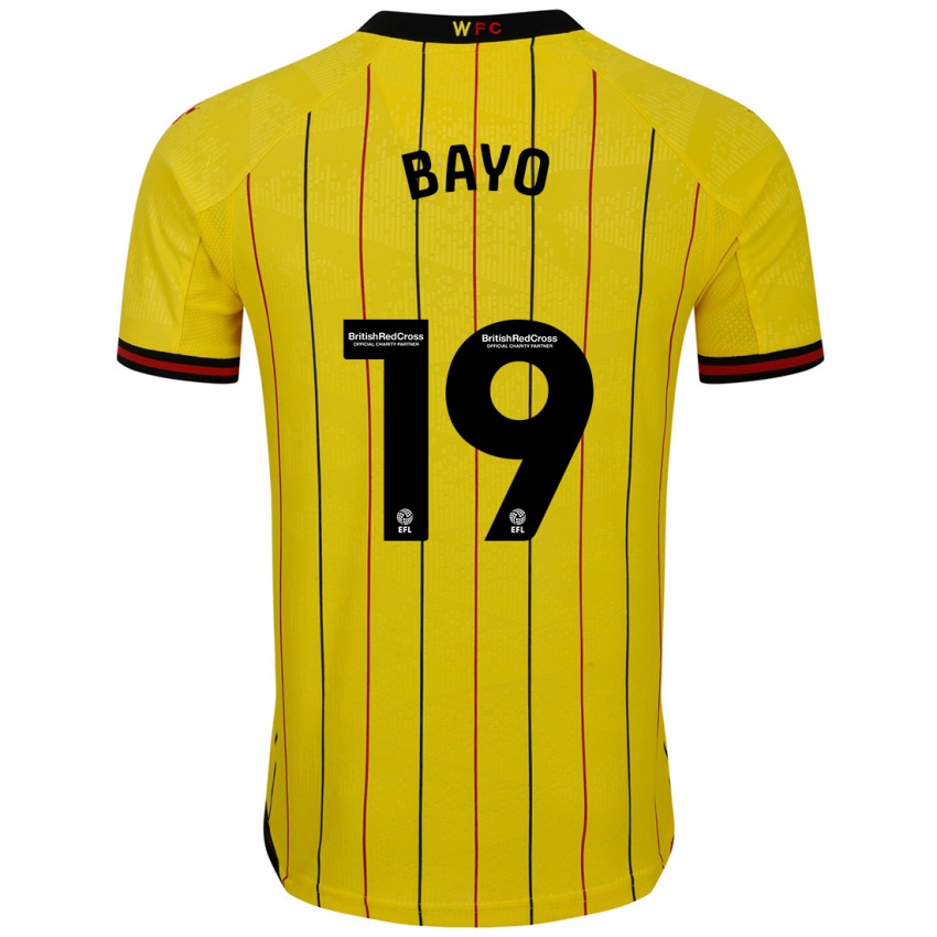 Niño Camiseta Vakoun Bayo #19 Amarillo Negro 1ª Equipación 2024/25 La Camisa México