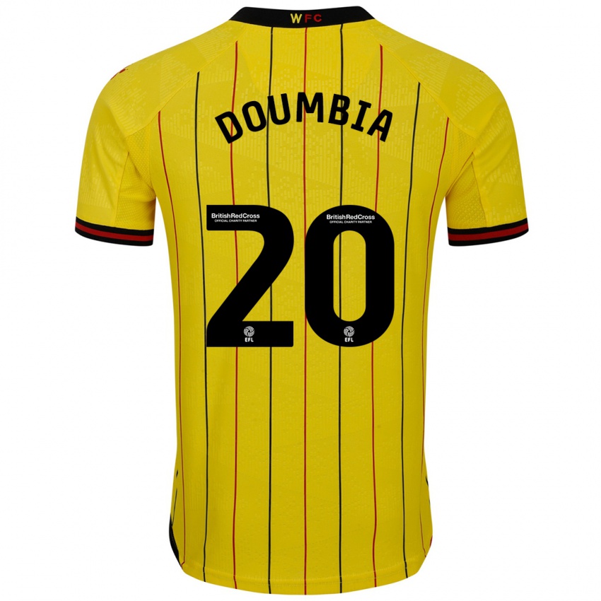 Niño Camiseta Mamadou Doumbia #20 Amarillo Negro 1ª Equipación 2024/25 La Camisa México