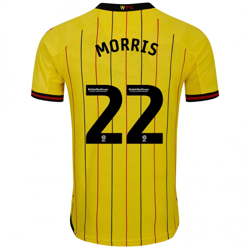 Niño Camiseta James Morris #22 Amarillo Negro 1ª Equipación 2024/25 La Camisa México