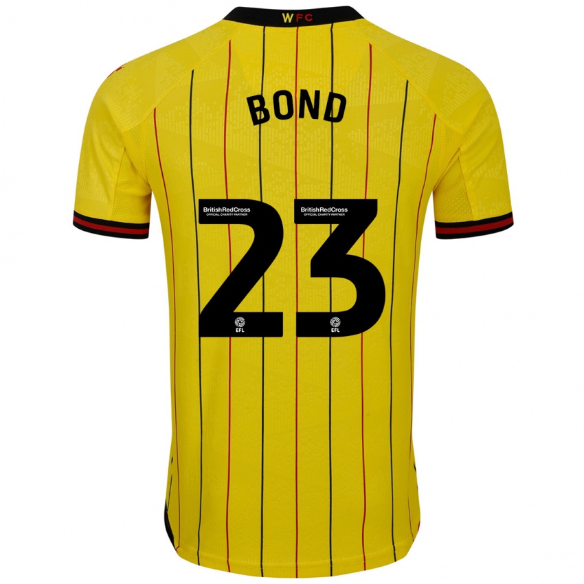 Niño Camiseta Jonathan Bond #23 Amarillo Negro 1ª Equipación 2024/25 La Camisa México