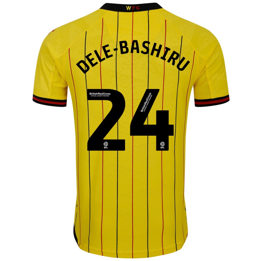 Niño Camiseta Tom Dele-Bashiru #24 Amarillo Negro 1ª Equipación 2024/25 La Camisa México