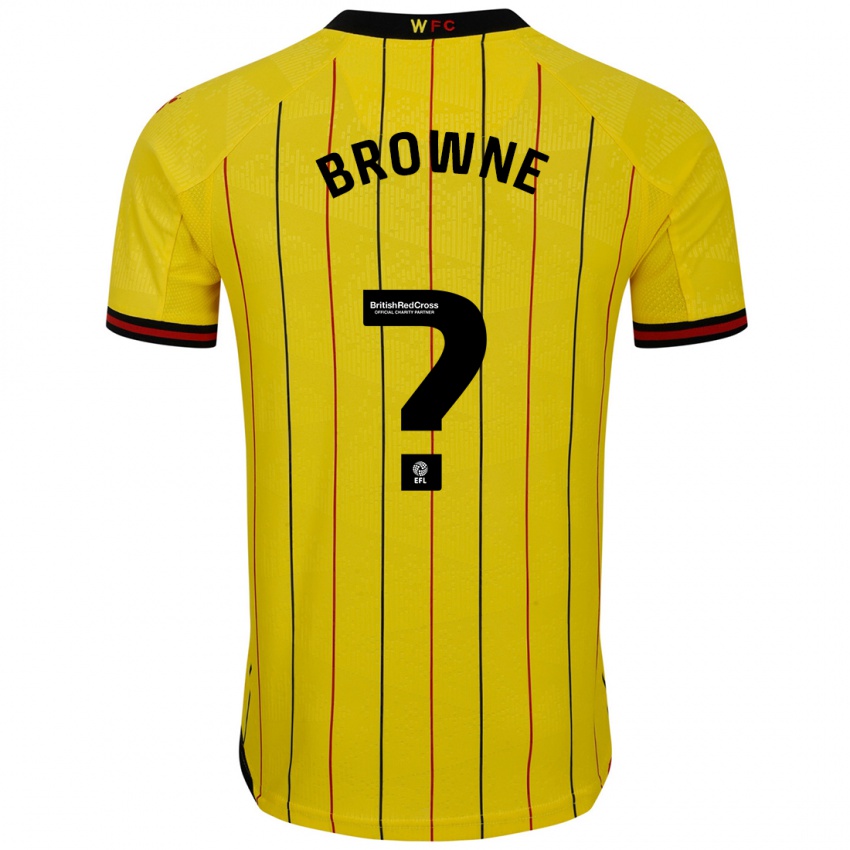 Niño Camiseta Roraigh Browne #0 Amarillo Negro 1ª Equipación 2024/25 La Camisa México