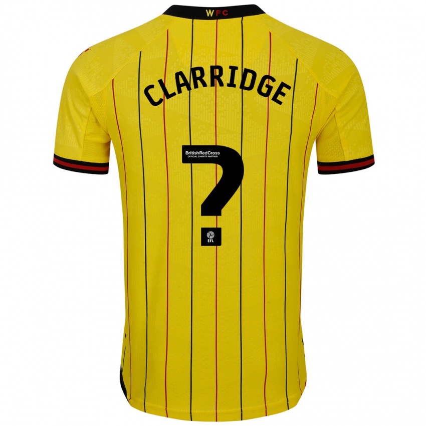 Niño Camiseta James Clarridge #0 Amarillo Negro 1ª Equipación 2024/25 La Camisa México