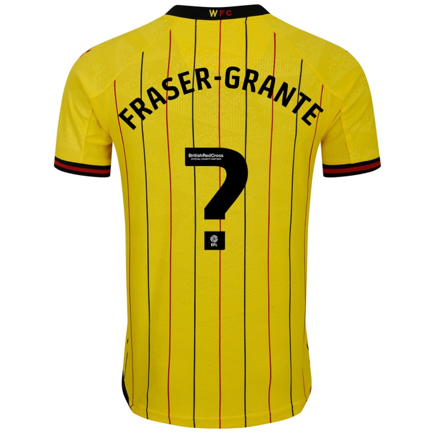 Niño Camiseta Zak Fraser-Grante #0 Amarillo Negro 1ª Equipación 2024/25 La Camisa México