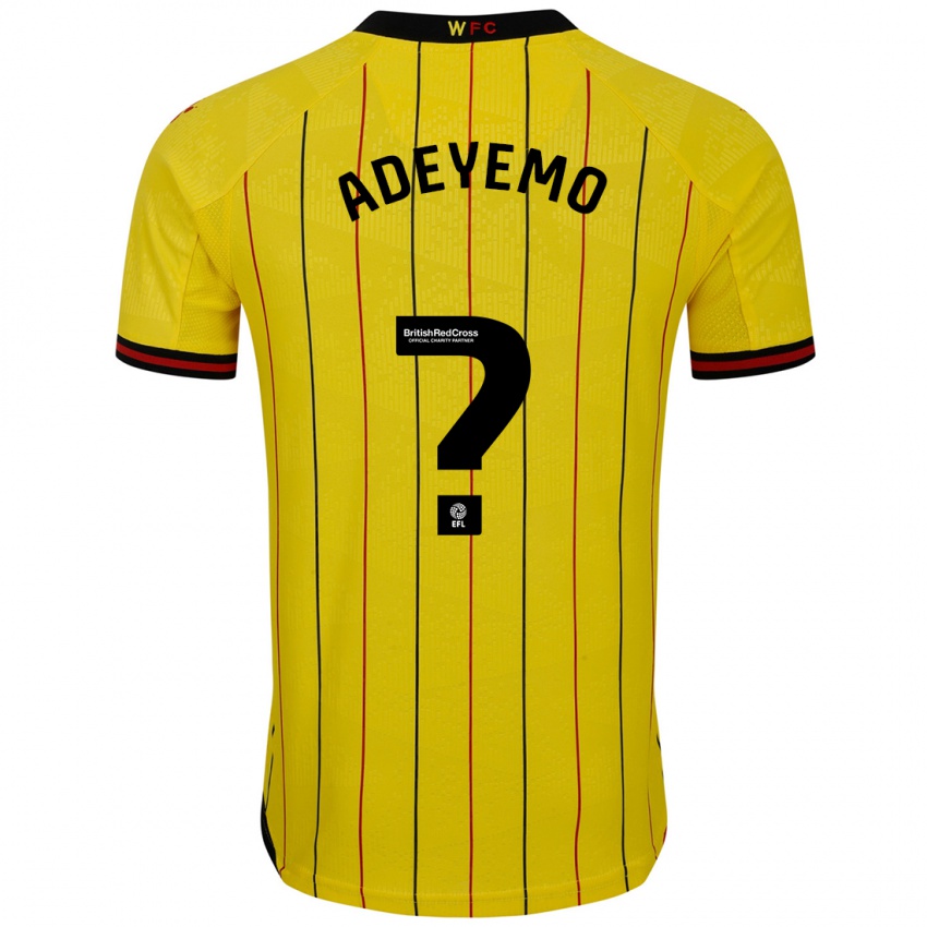 Niño Camiseta Tobi Adeyemo #0 Amarillo Negro 1ª Equipación 2024/25 La Camisa México