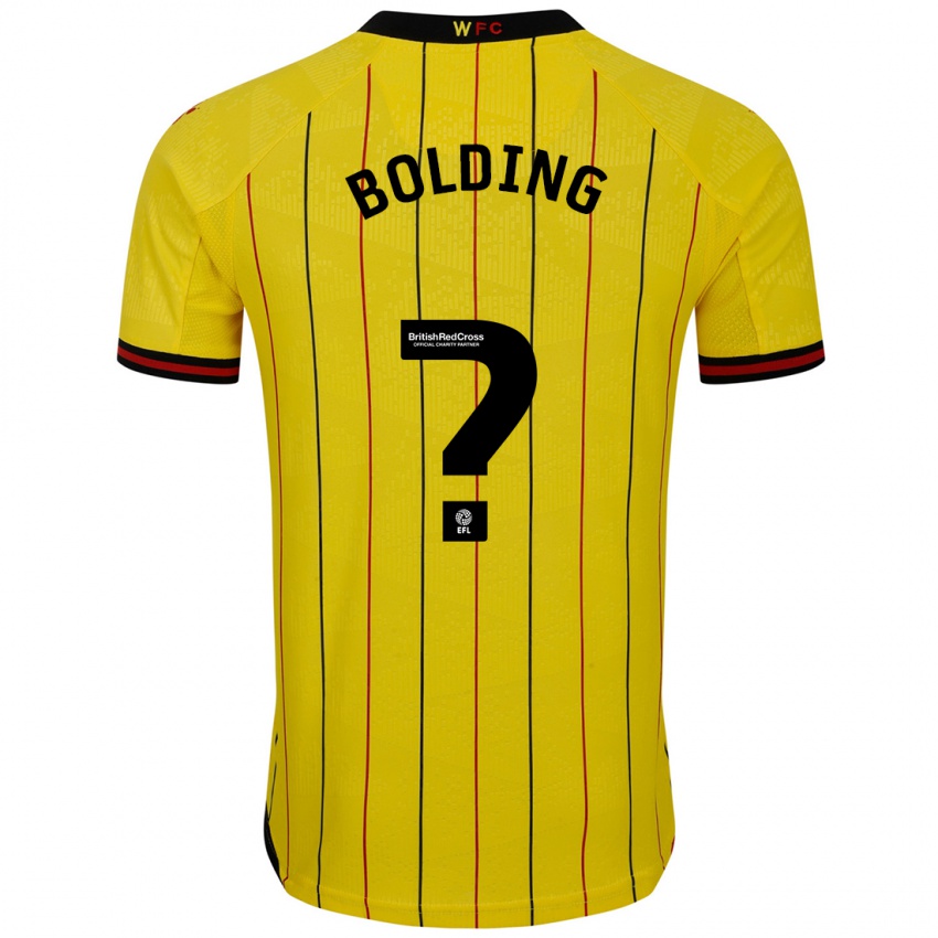 Niño Camiseta Charlie Bolding #0 Amarillo Negro 1ª Equipación 2024/25 La Camisa México