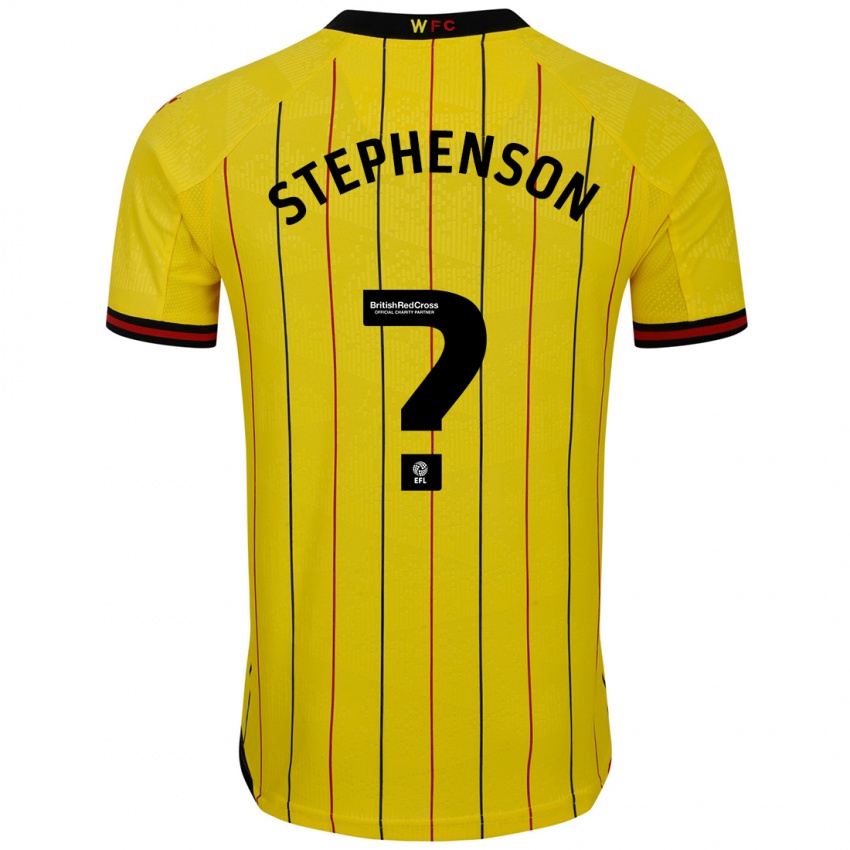 Niño Camiseta Ollie Stephenson #0 Amarillo Negro 1ª Equipación 2024/25 La Camisa México