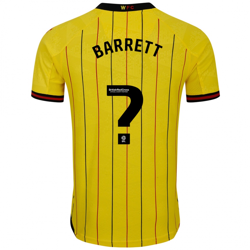 Niño Camiseta Hayden Barrett #0 Amarillo Negro 1ª Equipación 2024/25 La Camisa México