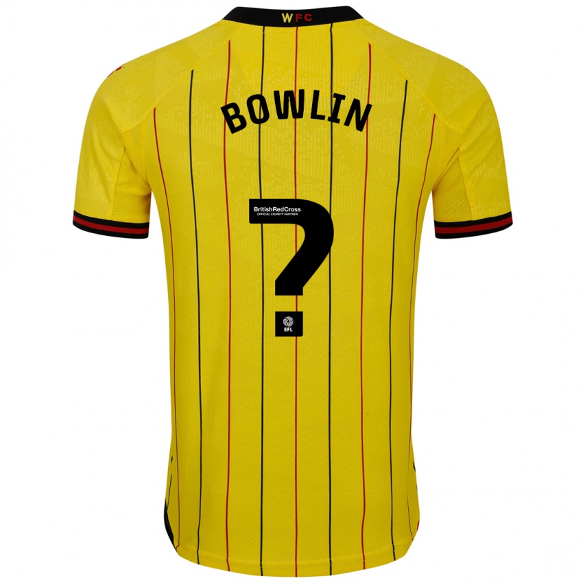 Niño Camiseta Amani Bowlin #0 Amarillo Negro 1ª Equipación 2024/25 La Camisa México