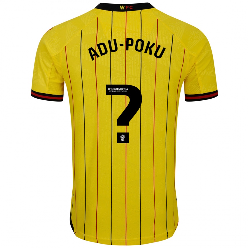 Niño Camiseta Michael Adu-Poku #0 Amarillo Negro 1ª Equipación 2024/25 La Camisa México