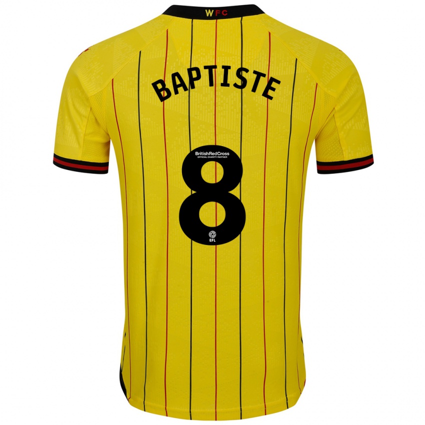 Niño Camiseta Bianca Baptiste #8 Amarillo Negro 1ª Equipación 2024/25 La Camisa México