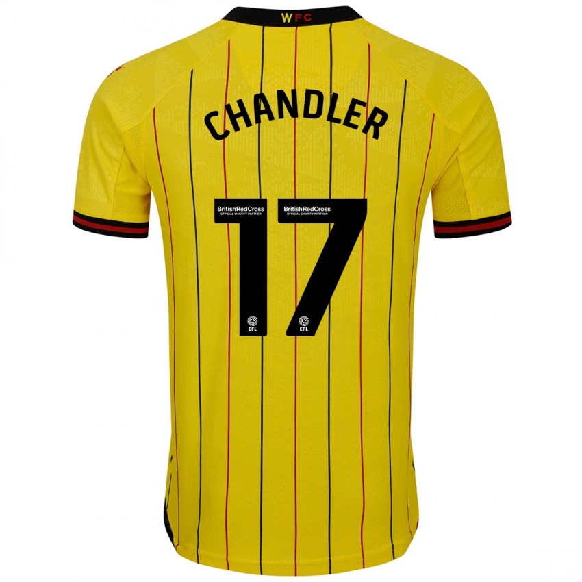 Niño Camiseta Megan Chandler #17 Amarillo Negro 1ª Equipación 2024/25 La Camisa México