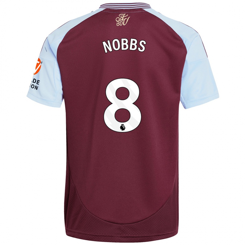 Niño Camiseta Jordan Nobbs #8 Borgoña Azul Cielo 1ª Equipación 2024/25 La Camisa México