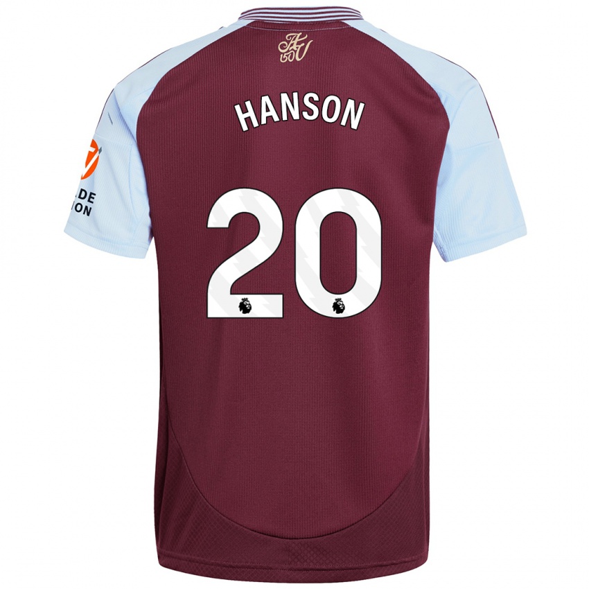 Niño Camiseta Kirsty Hanson #20 Borgoña Azul Cielo 1ª Equipación 2024/25 La Camisa México