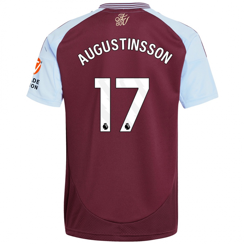 Niño Camiseta Ludwig Augustinsson #17 Borgoña Azul Cielo 1ª Equipación 2024/25 La Camisa México