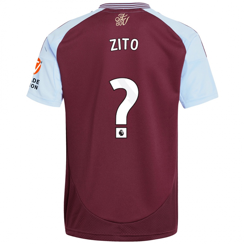 Niño Camiseta Patrick Zito #0 Borgoña Azul Cielo 1ª Equipación 2024/25 La Camisa México