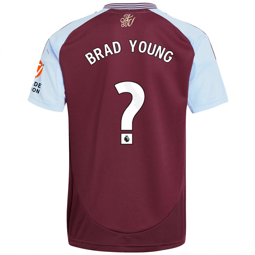 Niño Camiseta Brad Young #0 Borgoña Azul Cielo 1ª Equipación 2024/25 La Camisa México