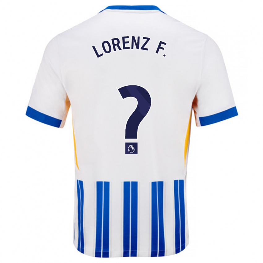 Niño Camiseta Lorenz Ferdinand #0 Blanco Azul Rayas 1ª Equipación 2024/25 La Camisa México