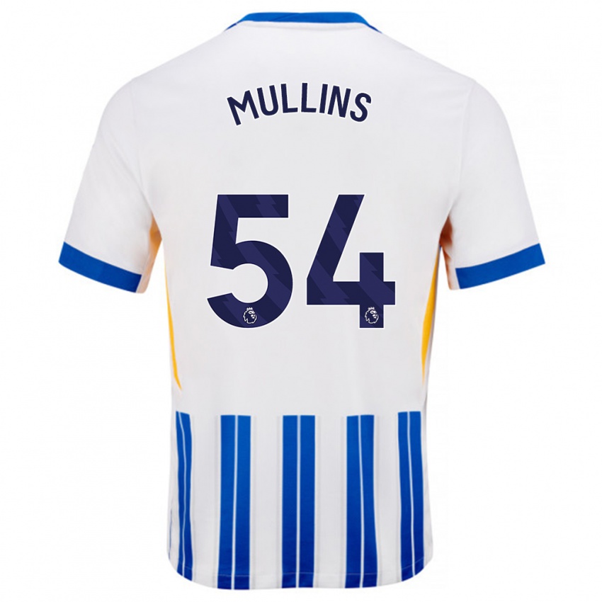 Niño Camiseta Jamie Mullins #54 Blanco Azul Rayas 1ª Equipación 2024/25 La Camisa México