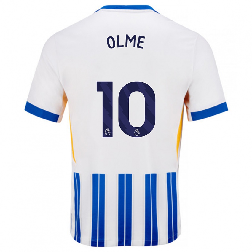 Niño Camiseta Julia Margareta Zigiotti Olme #10 Blanco Azul Rayas 1ª Equipación 2024/25 La Camisa México