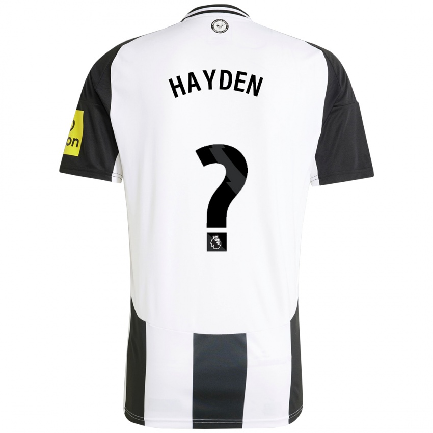 Niño Camiseta Isaac Hayden #0 Blanco Negro 1ª Equipación 2024/25 La Camisa México