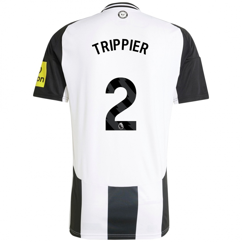 Niño Camiseta Kieran Trippier #2 Blanco Negro 1ª Equipación 2024/25 La Camisa México