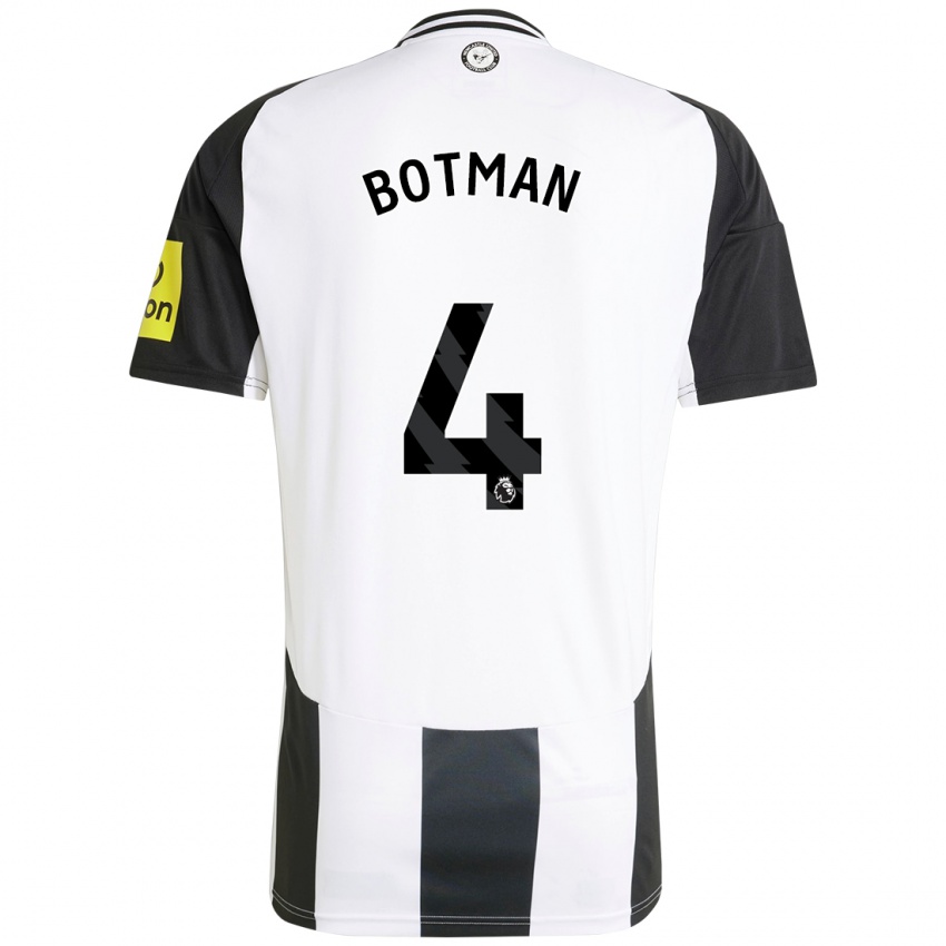 Niño Camiseta Sven Botman #4 Blanco Negro 1ª Equipación 2024/25 La Camisa México