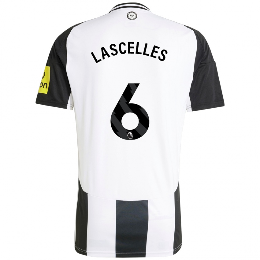 Niño Camiseta Jamaal Lascelles #6 Blanco Negro 1ª Equipación 2024/25 La Camisa México