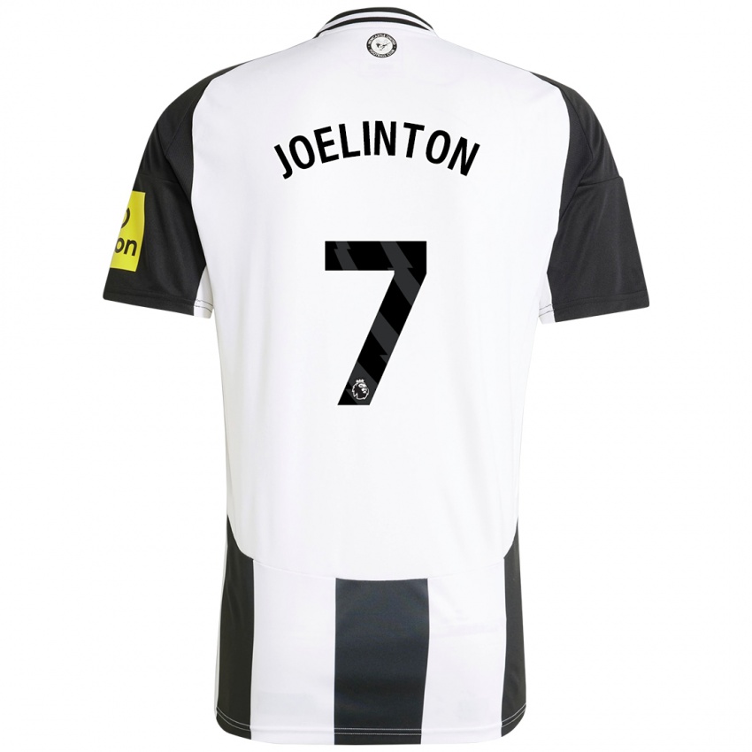 Niño Camiseta Joelinton #7 Blanco Negro 1ª Equipación 2024/25 La Camisa México