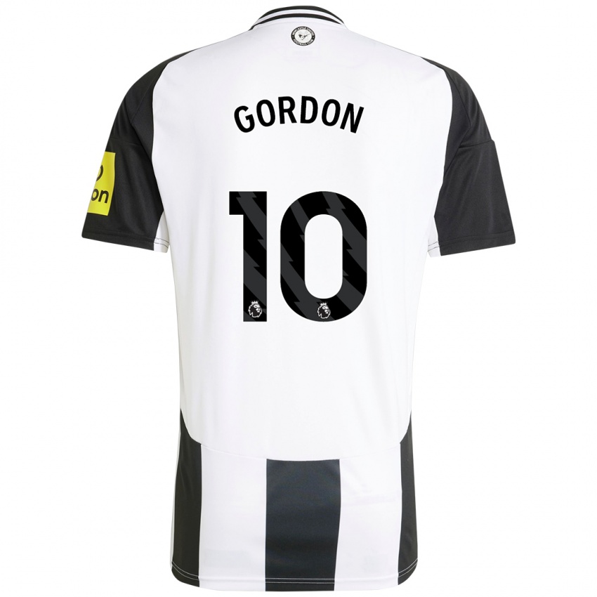 Niño Camiseta Anthony Gordon #10 Blanco Negro 1ª Equipación 2024/25 La Camisa México