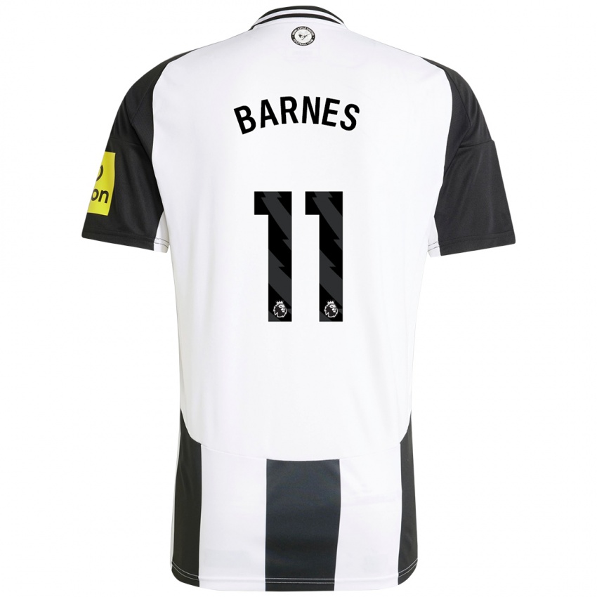 Niño Camiseta Harvey Barnes #11 Blanco Negro 1ª Equipación 2024/25 La Camisa México