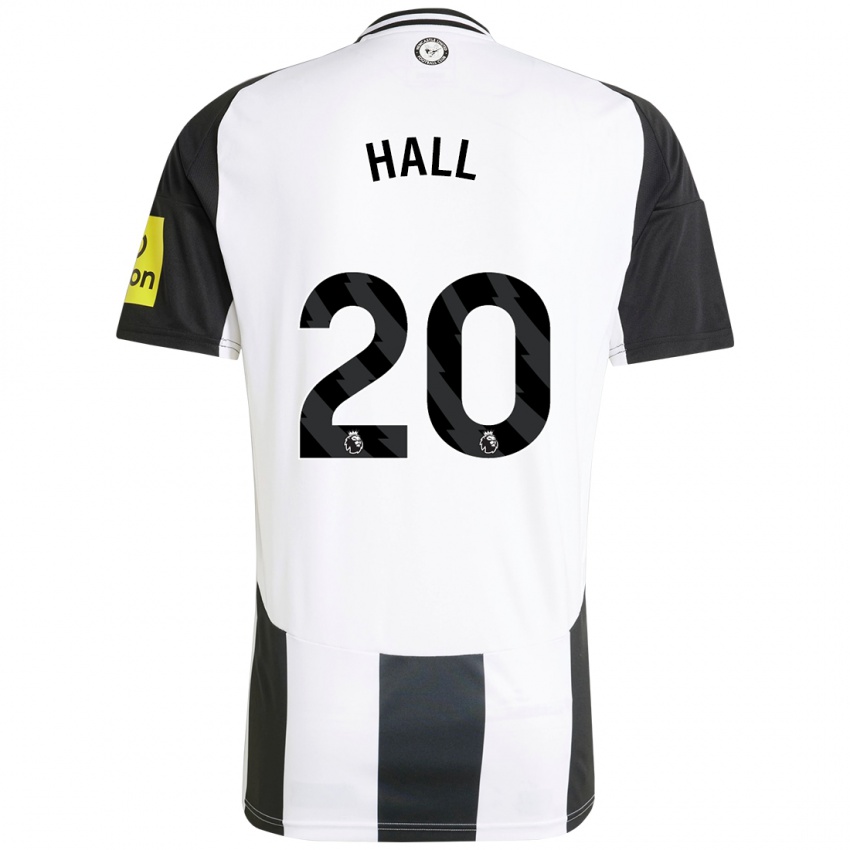 Niño Camiseta Lewis Hall #20 Blanco Negro 1ª Equipación 2024/25 La Camisa México