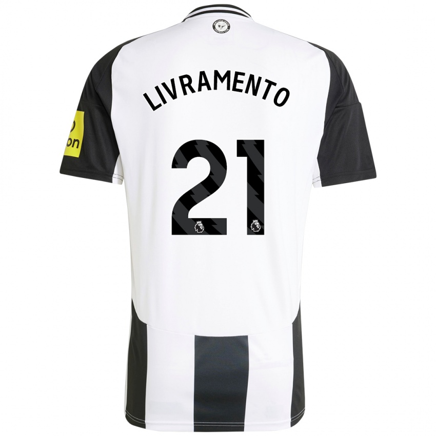 Niño Camiseta Tino Livramento #21 Blanco Negro 1ª Equipación 2024/25 La Camisa México