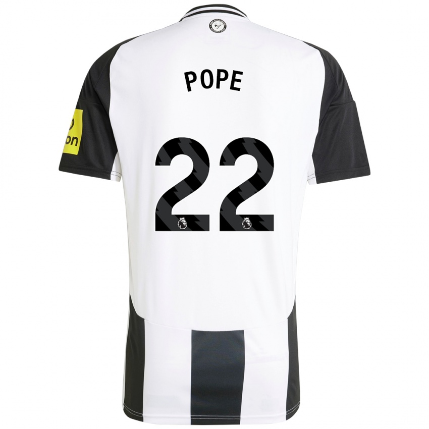 Niño Camiseta Nick Pope #22 Blanco Negro 1ª Equipación 2024/25 La Camisa México