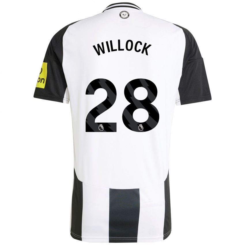 Niño Camiseta Joe Willock #28 Blanco Negro 1ª Equipación 2024/25 La Camisa México