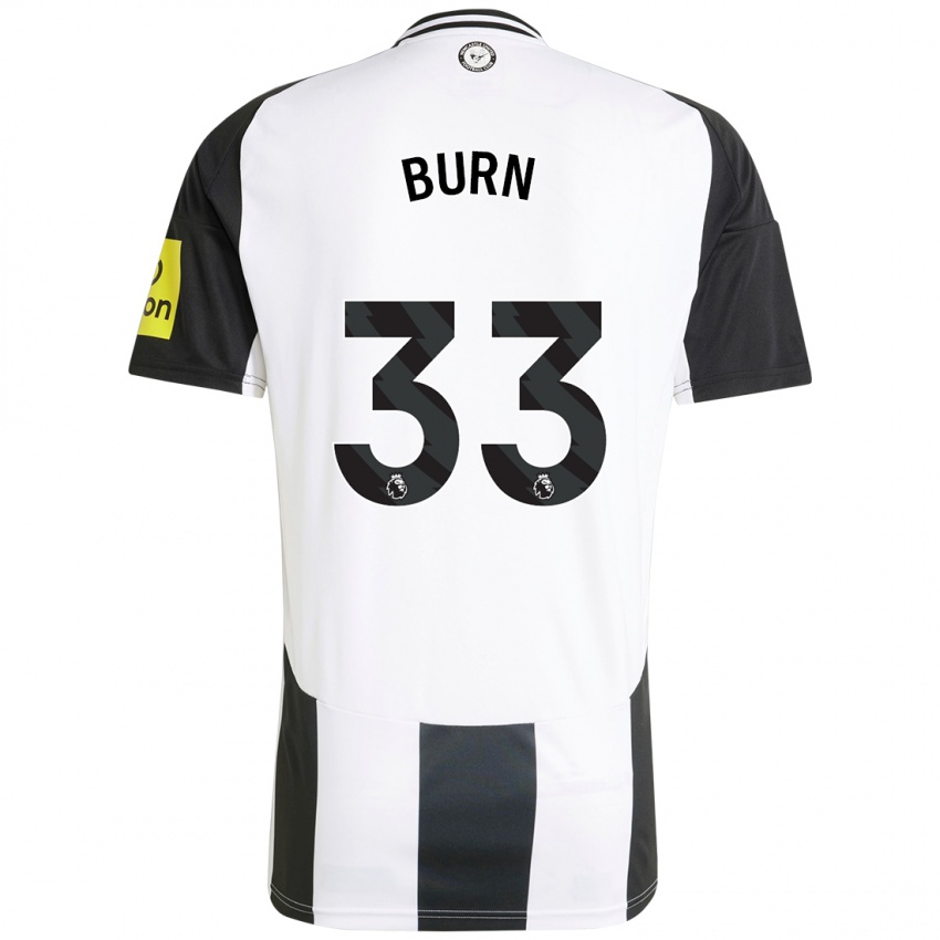 Niño Camiseta Dan Burn #33 Blanco Negro 1ª Equipación 2024/25 La Camisa México