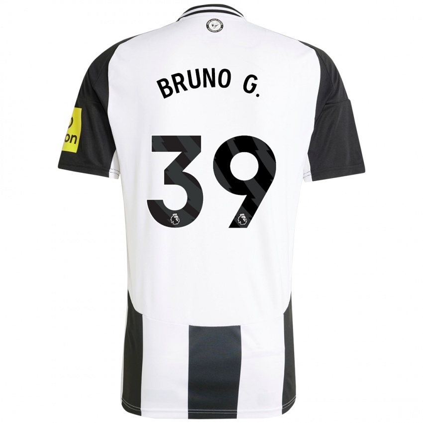 Niño Camiseta Bruno Guimaraes #39 Blanco Negro 1ª Equipación 2024/25 La Camisa México