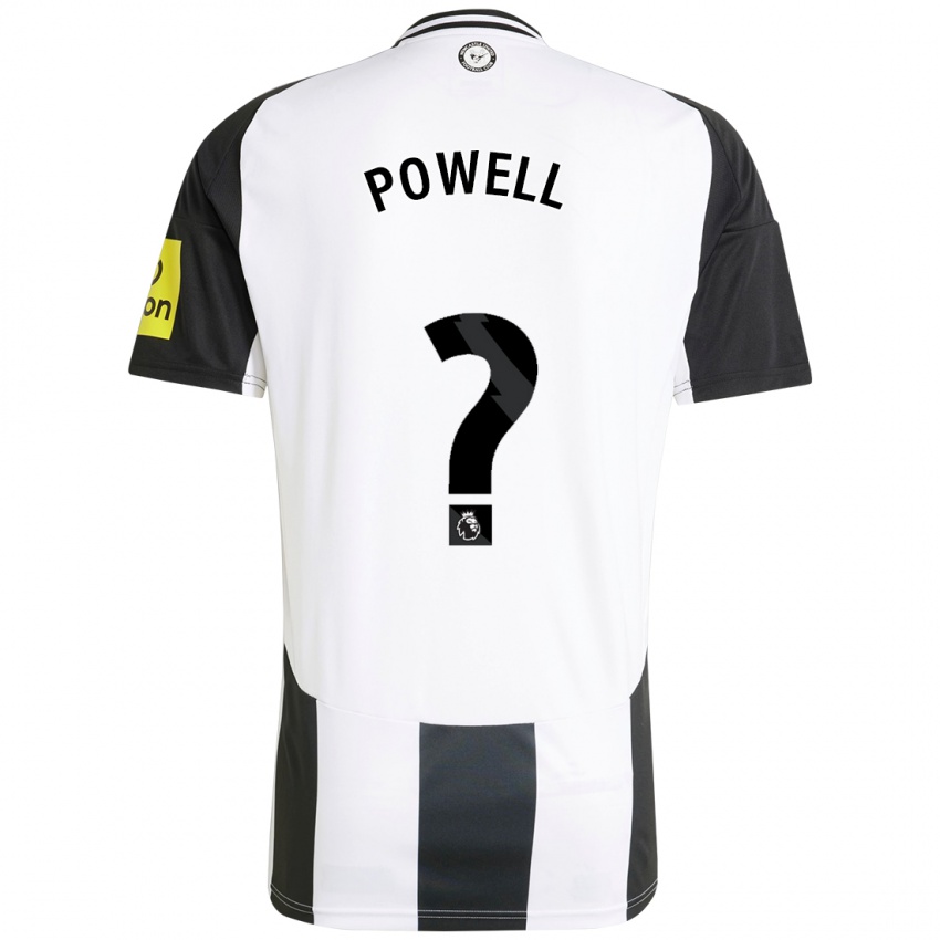 Niño Camiseta Harry Powell #0 Blanco Negro 1ª Equipación 2024/25 La Camisa México